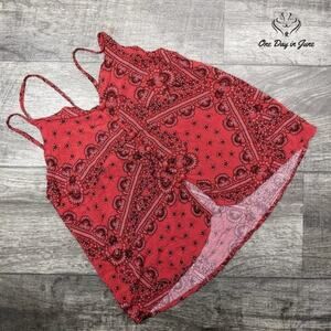 Day Trip Button Front Classic Tank Top Size S